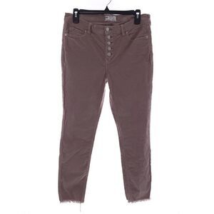 Free People Womens Light Brown Size W29 Taupe Corduroy Button Fly Raw Hem